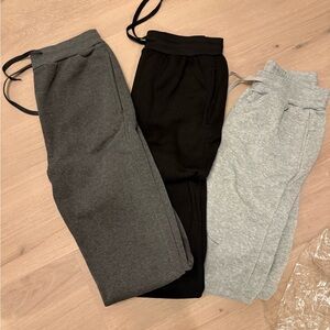 ' Gray, Black, and Light Gray Sweatpants